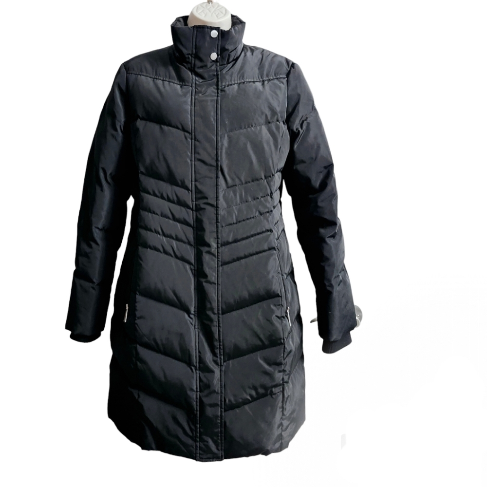 Cleo Down Black Women's Coat - Picture 2 of 16